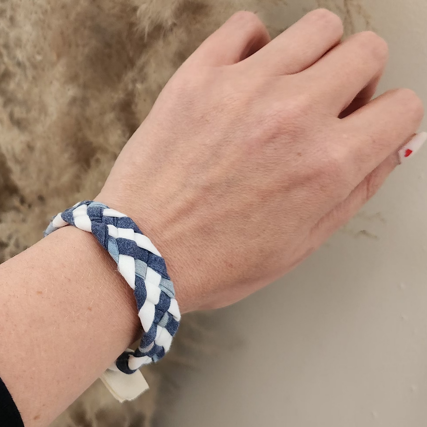 Bracelet d'allaitement Blanc et Bleu